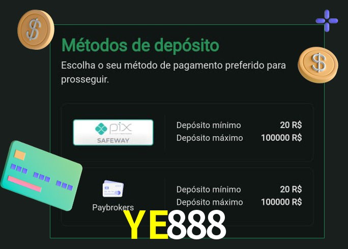 O cassino YE888 oferece uma grande variedade de métodos de pagamento